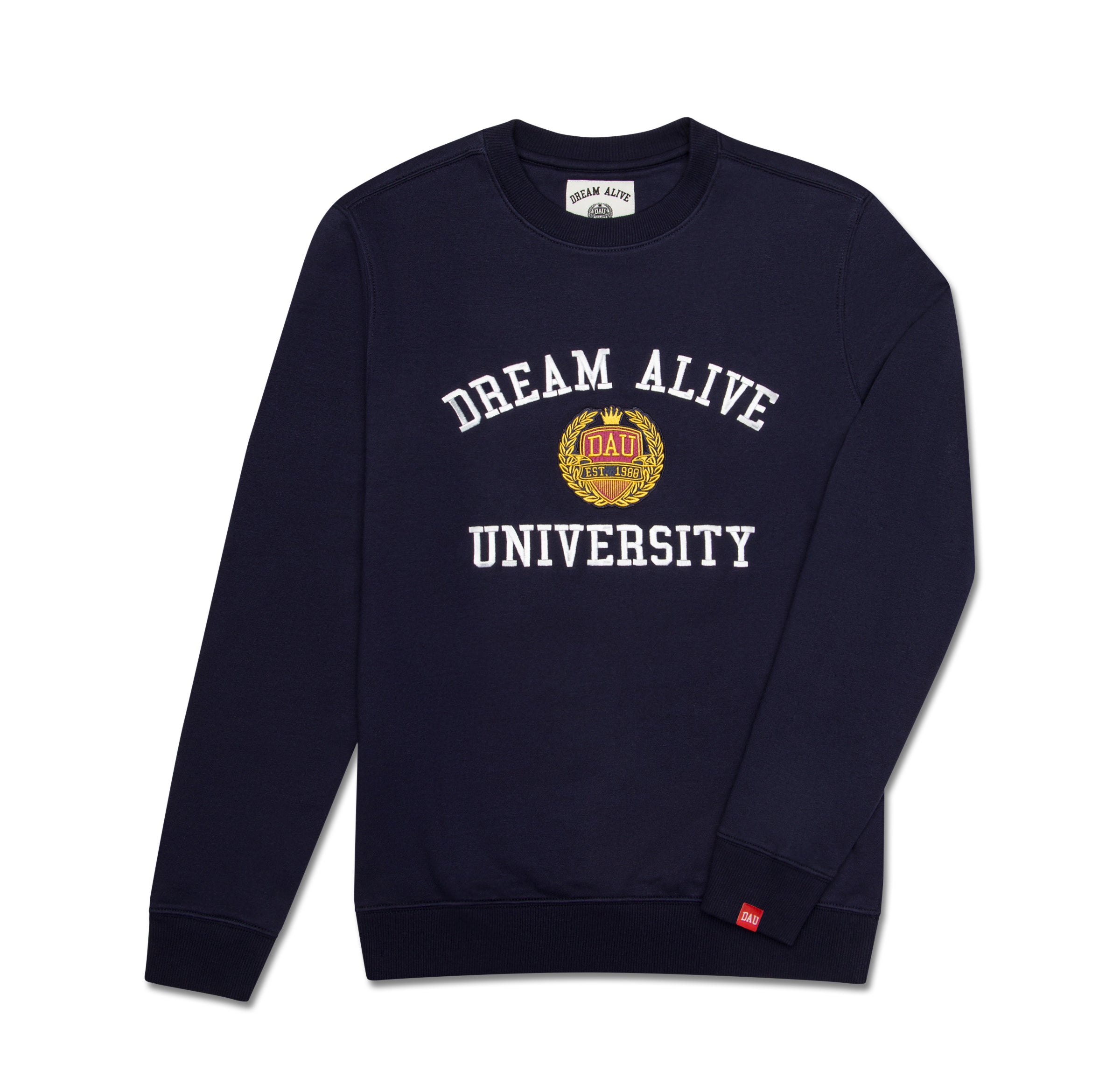 University Print Sweatshirt (Navy) | Dream Alive