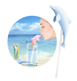 Dolphin Kiss Drinking Straw