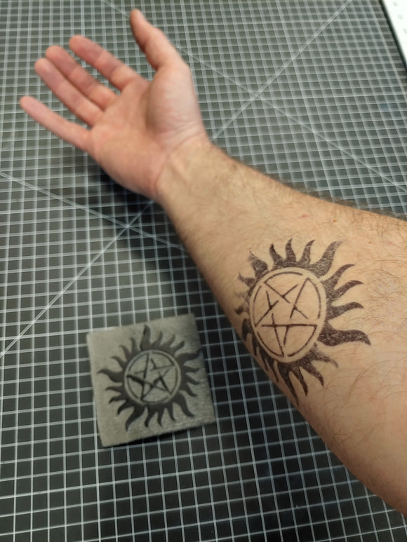 Temp Tattoo Stamp Supernatural Wulfgar Weapons Props