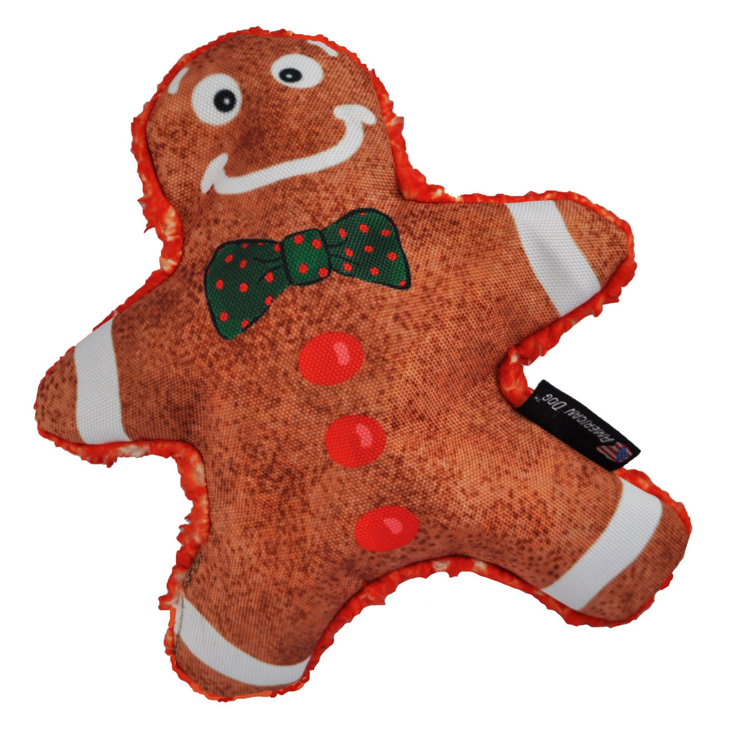 gingerbread man dog toy