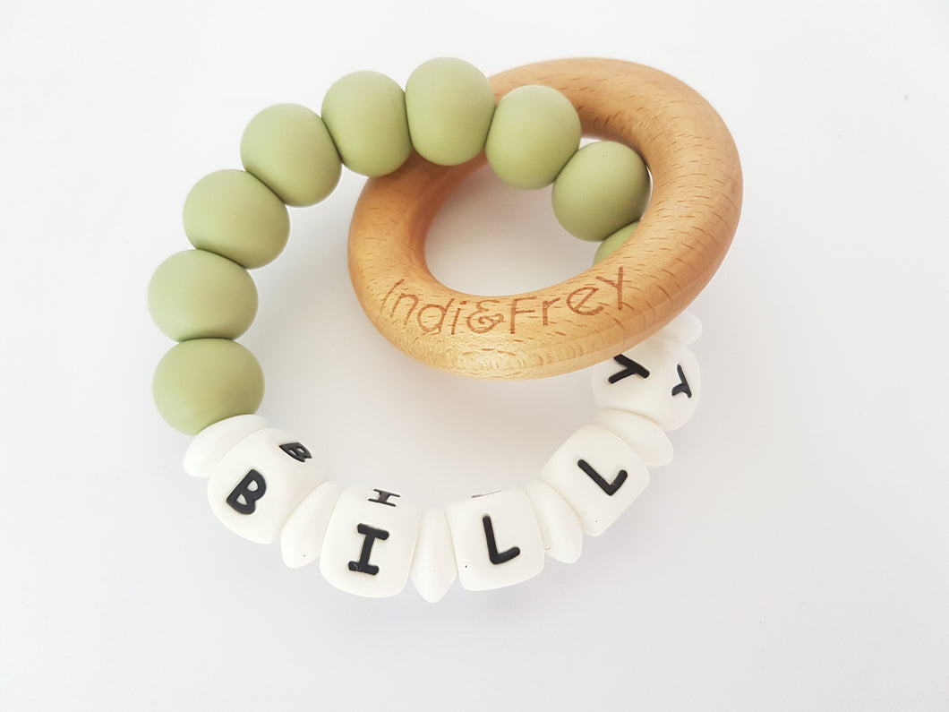 personalised teething ring