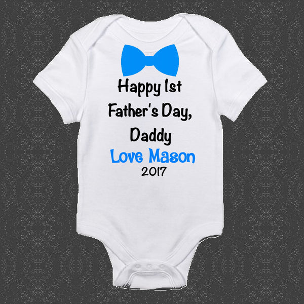 Download Happy 1st Father's Day Baby Onesie Design 2 - JJ's ...