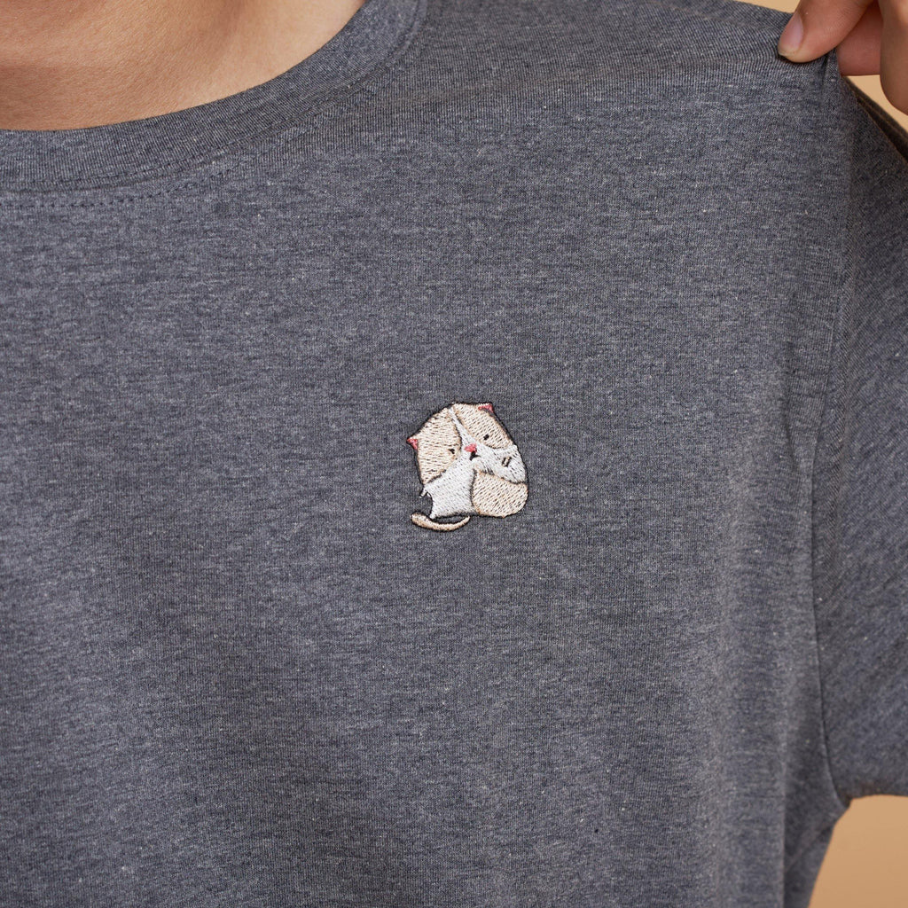 cat embroidered shirt