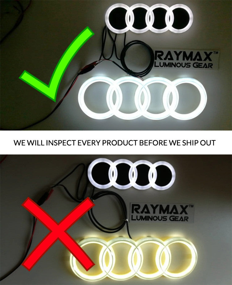 Lighting Trendz: AUDI BLACK/WHITE LED START UP LOGO - 273MM Only