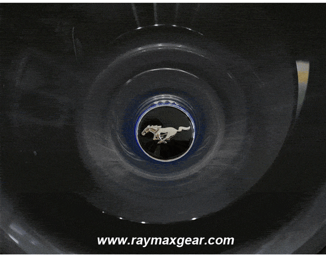 Mustang S550 Floating Center Hub Caps RAYMAX LUMINOUS GEAR