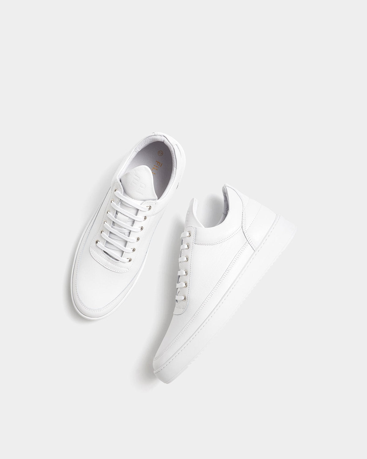 filling pieces low top ripple nappa all white