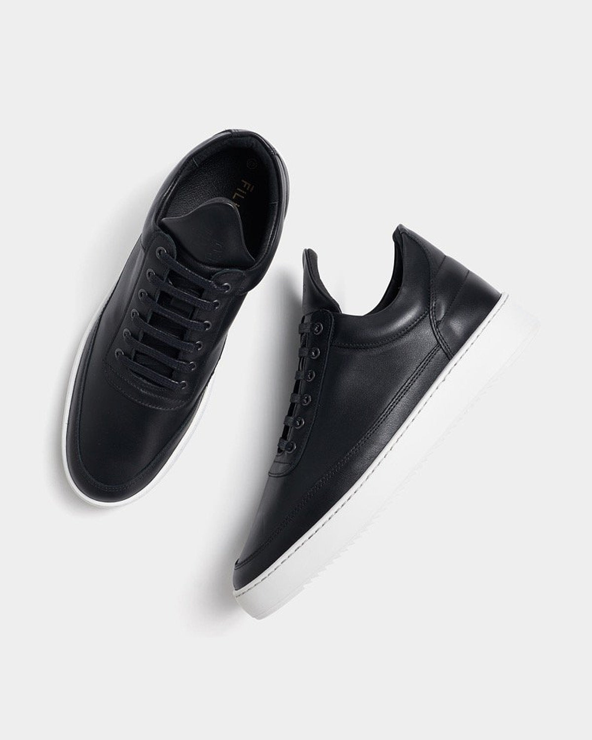 low top ripple nappa black