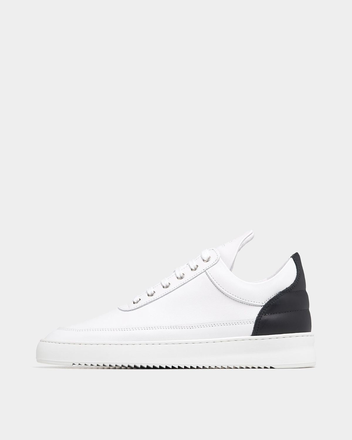 filling pieces low top ripple nappa all white