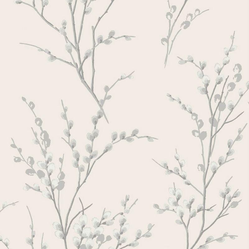 Laura Ashley ΤΑΠΕΤΣΑΡΙΑ Pussy Willow Off White – Steel 1000x53cm 6942722130115