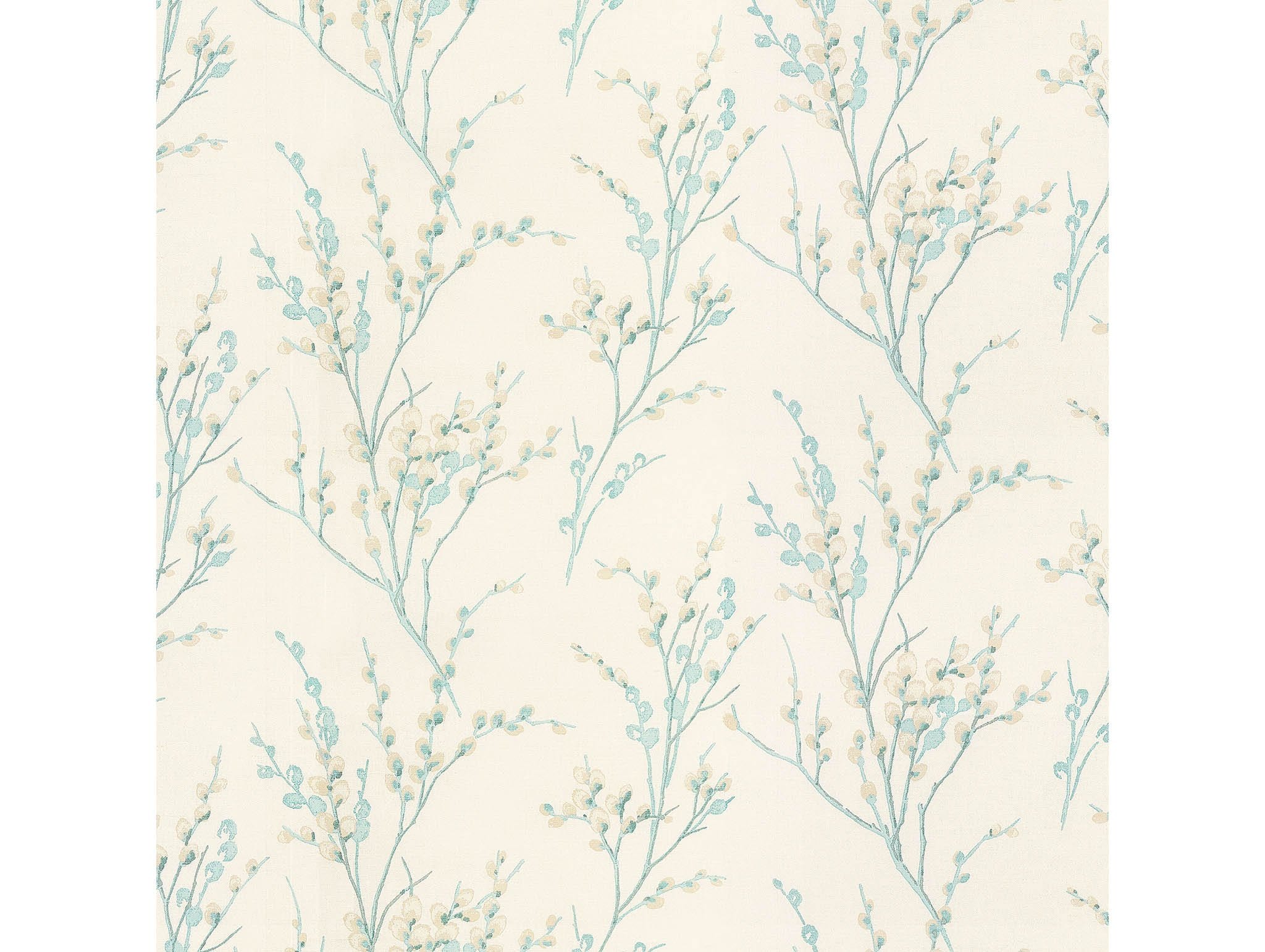Laura Ashley ΥΦΑΣΜΑ Pussy Willow Of White – Duck Egg 4175341453430