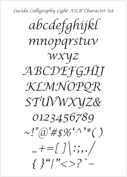 lucida calligraphy font alternative google font