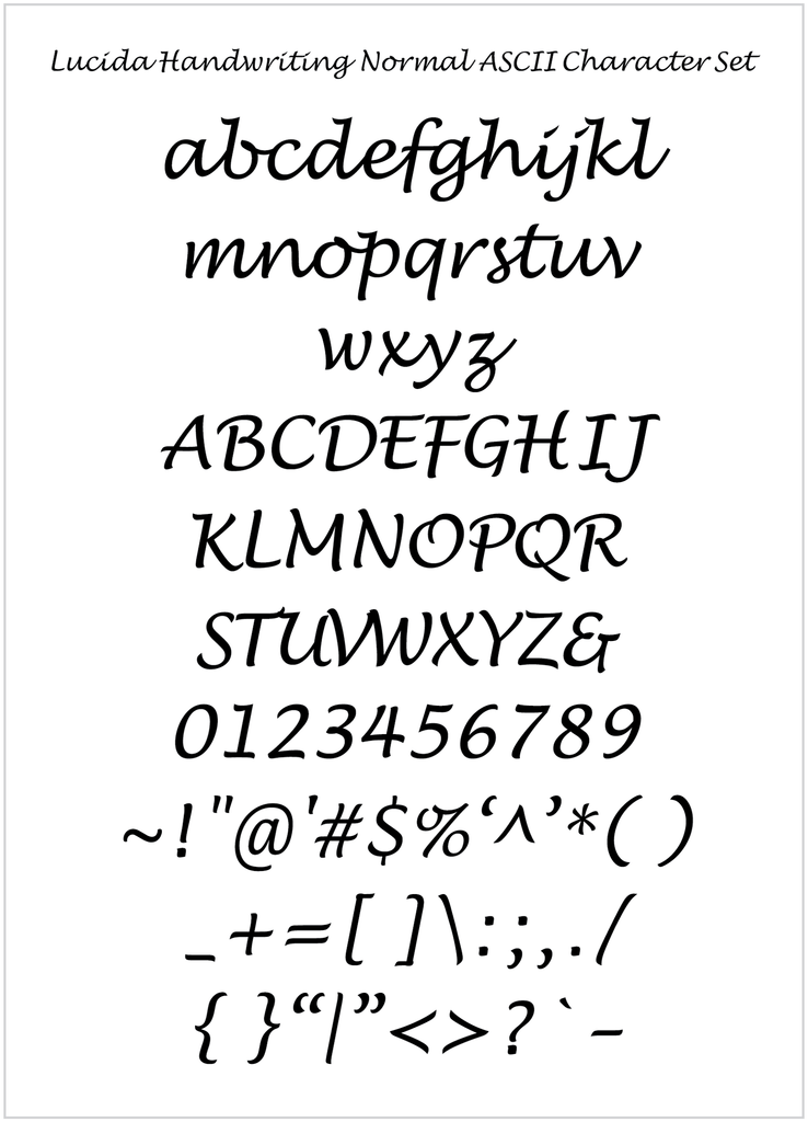 lucida calligraphy font for windows 7