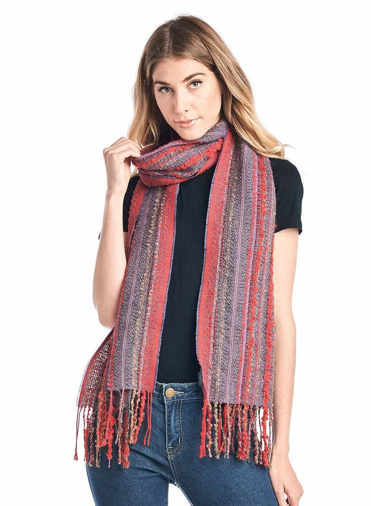 Alpaca Fringe Scarf - Boucle - Saffron – Lodi Alpacas Uptown