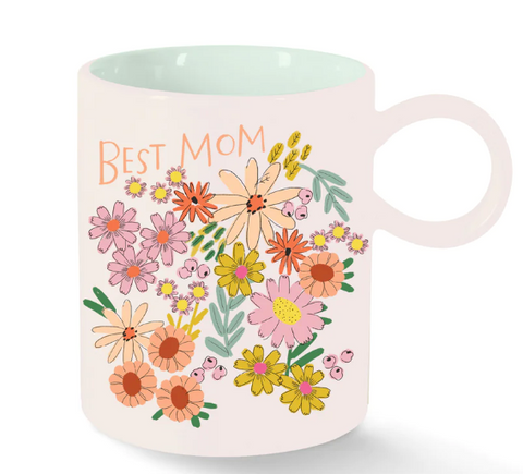 Best Mom Floral Mug for Mother's Day