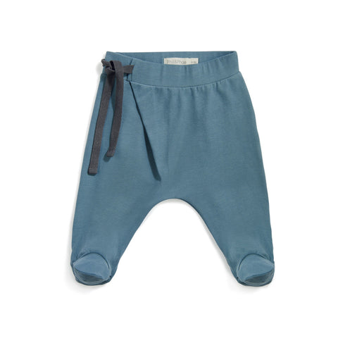 PHIL&PHAE HAREM FOOTIE BABY PANTS IN BALSAM BLUE