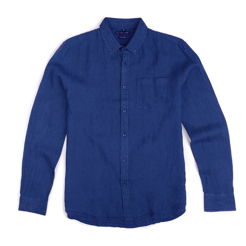Royal Blue Linen Shirt – Oliver Jane Ltd