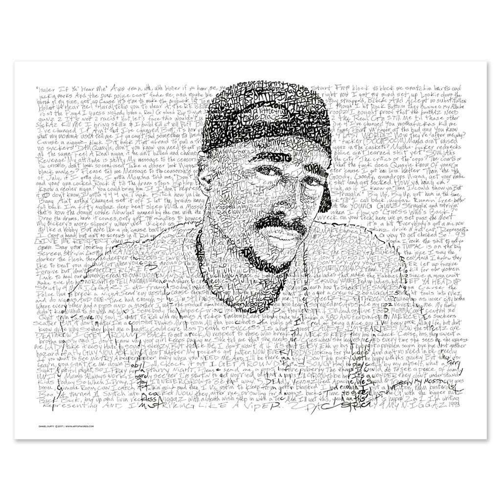 2pac Word Art Print Phillywordart