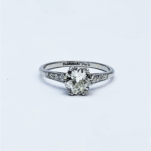 Diamond solitaire engagement ring