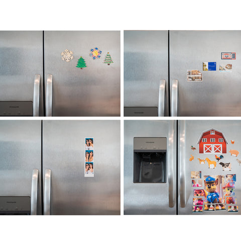 Magnets created with DIY magnetic craft sheets