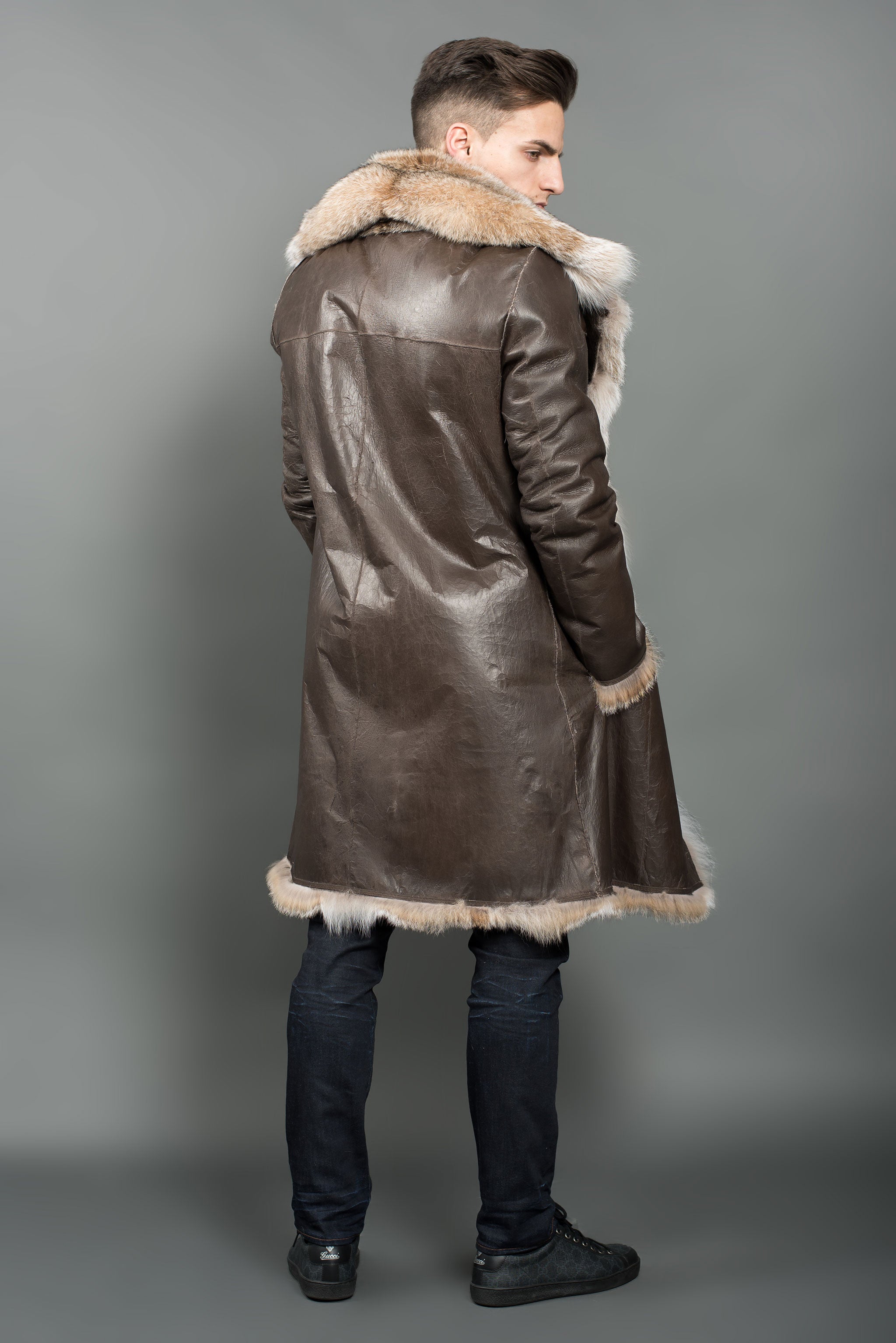 gucci shearling coat mens