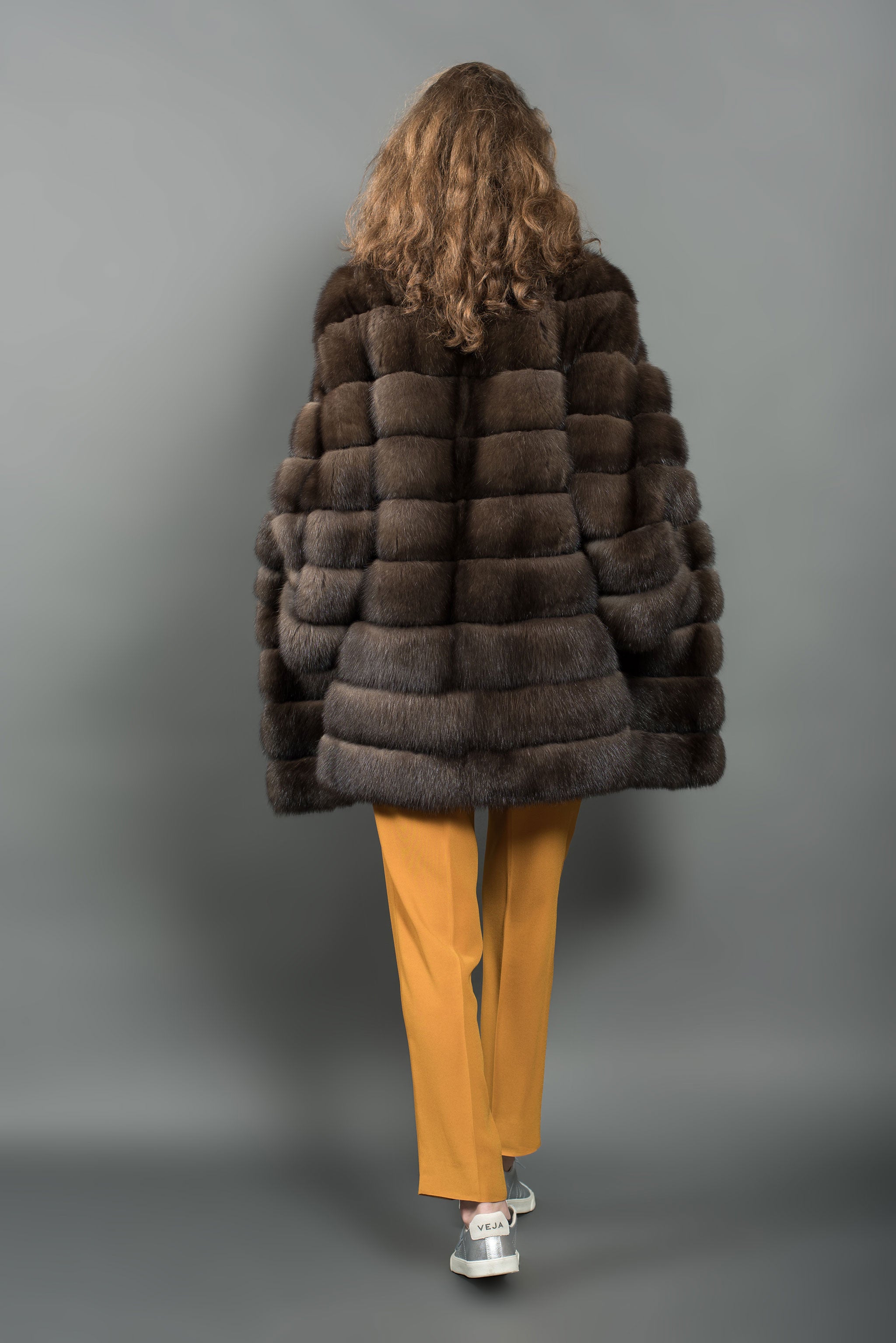 Russian Barguzin Sable Fur Coat For Women Fur Caravan 