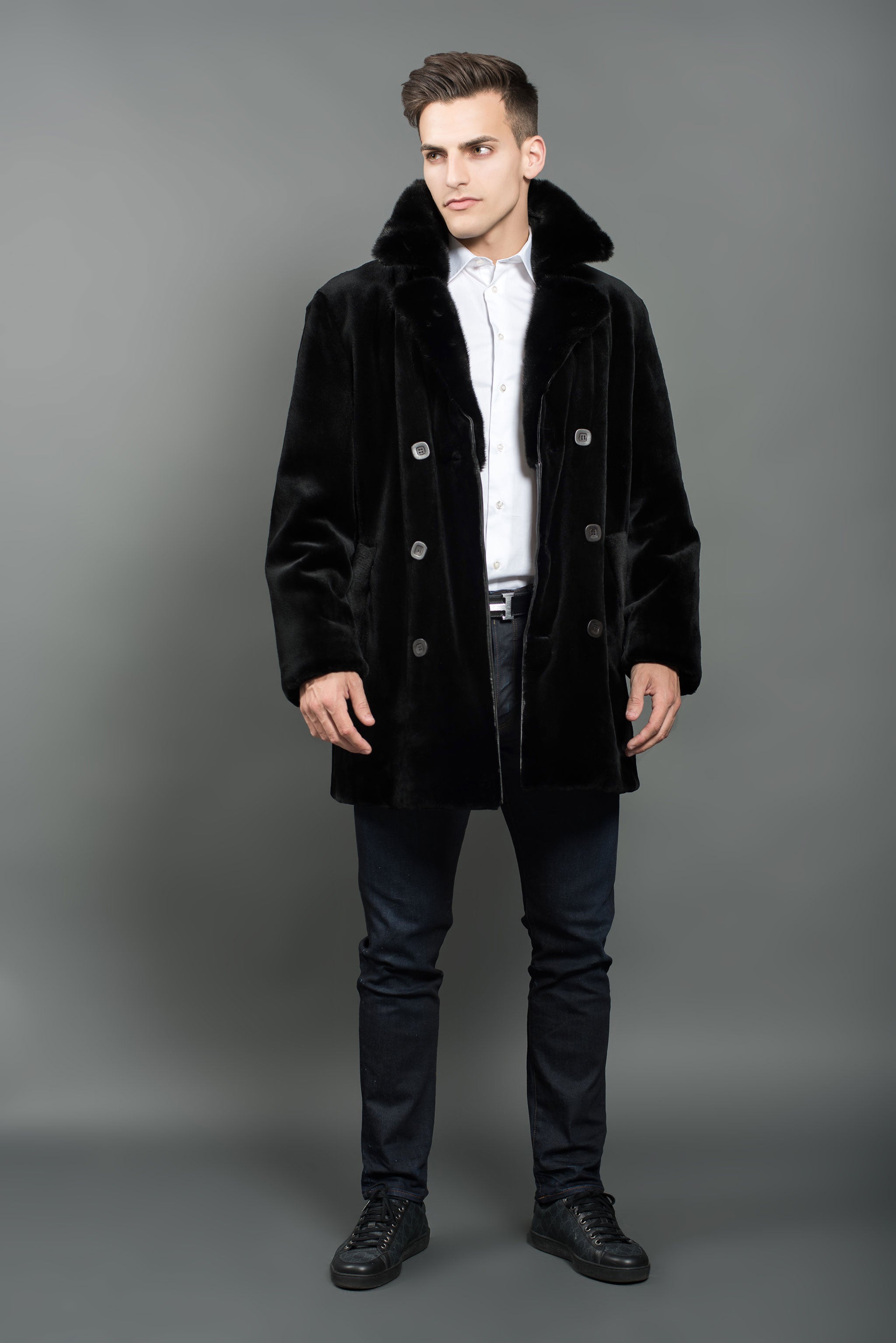 Black Astrakhan Fur Jacket - Fur Caravan