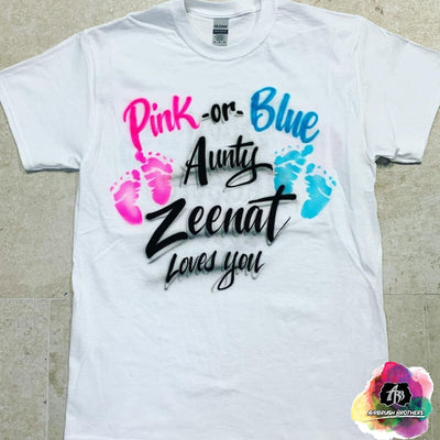 Pink or Blue Mommy Loves you Shirt, Cute Pregnancy Announcement