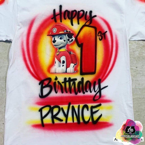 1st birthday paw patrol shirt