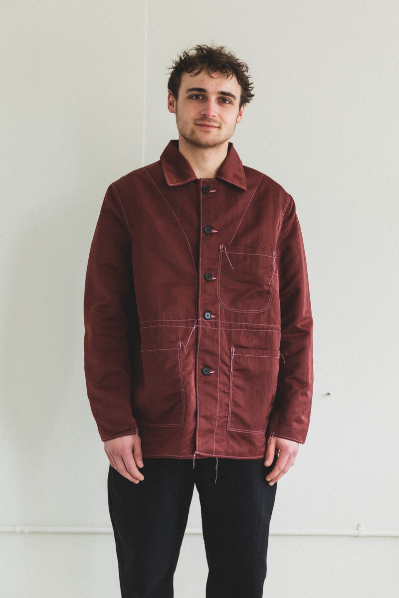 DOUBLE WORKER JACKET IN BRICK RED