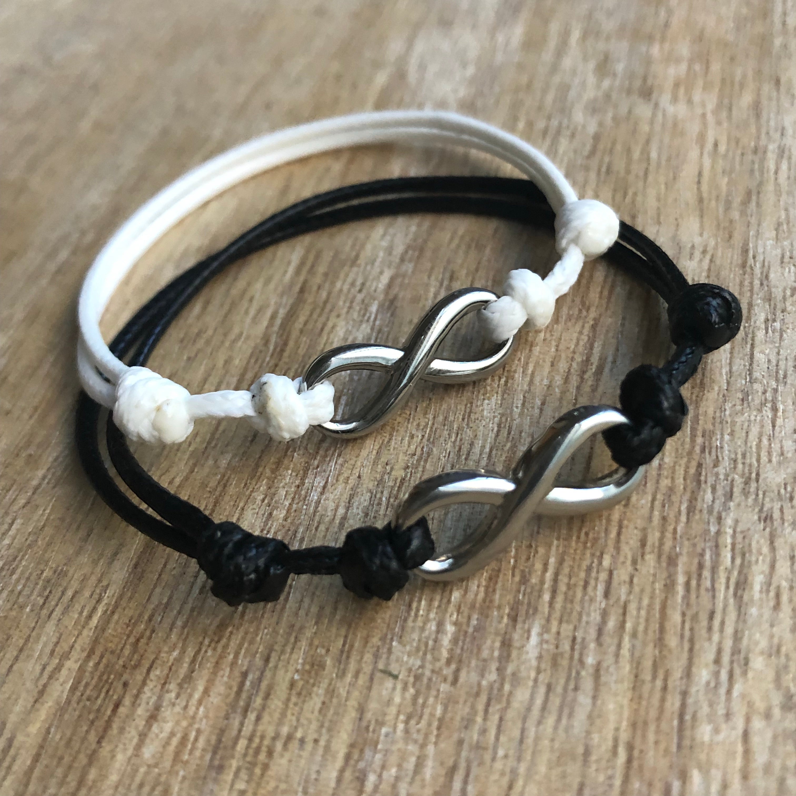 SIEYIO 2 Pcs for Infinity Love Couple Bracelets Figure 8 Adjustable Braided  Ropes Matching Bracelets Braided kit for Friendship - Walmart.com