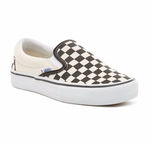 vans black and white checkerboard slip on shoes