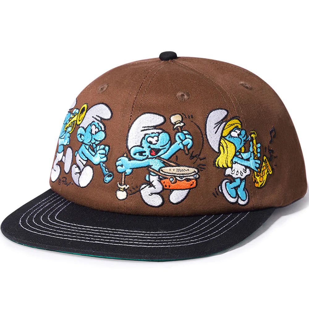 Butter Goods x The Smurfs - Band 6 Panel Cap Brown/Black – Slugger