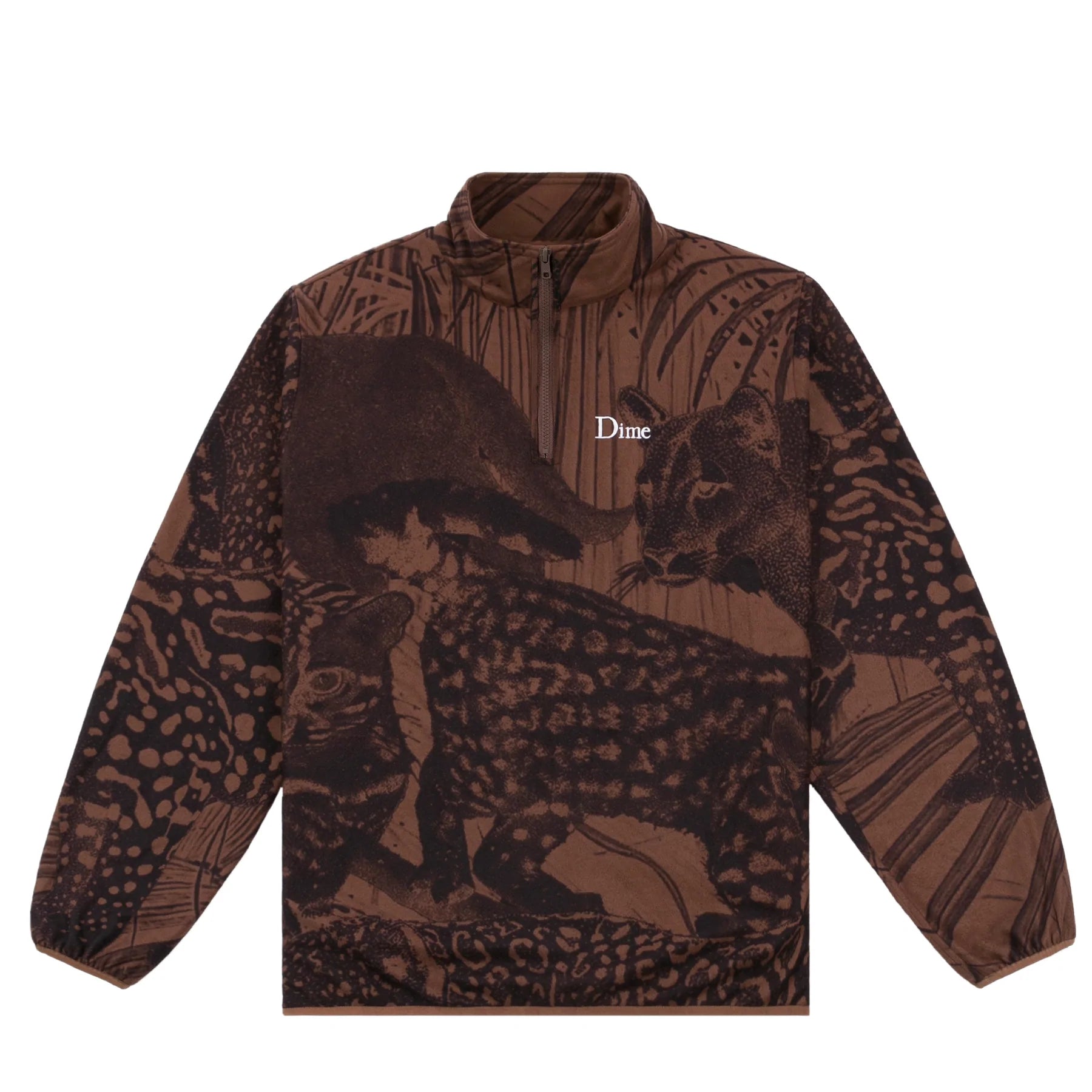 Dime MTL Safari Polar Zip Fleece - Sepia – Slugger Skate Store