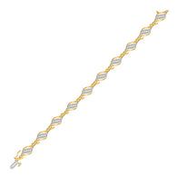 10kt Yellow Gold Womens Round Diamond Fashion Bracelet 1/2 Cttw