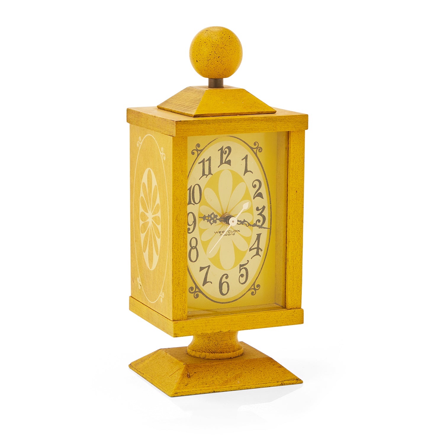 Yellow Rectangular Table Clock Gil & Roy Props