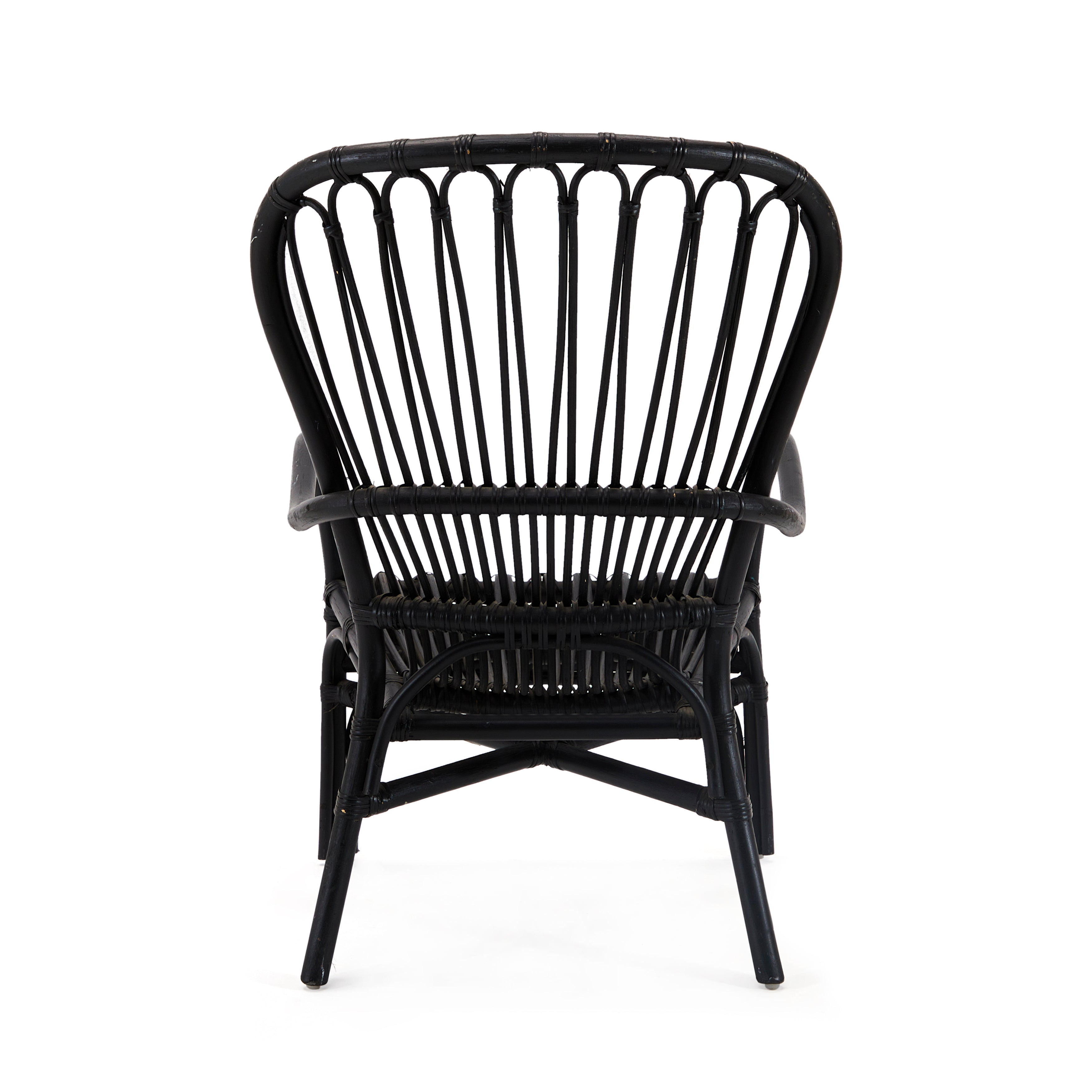 Black Ratan Outdoor Chair - Gil & Roy Props