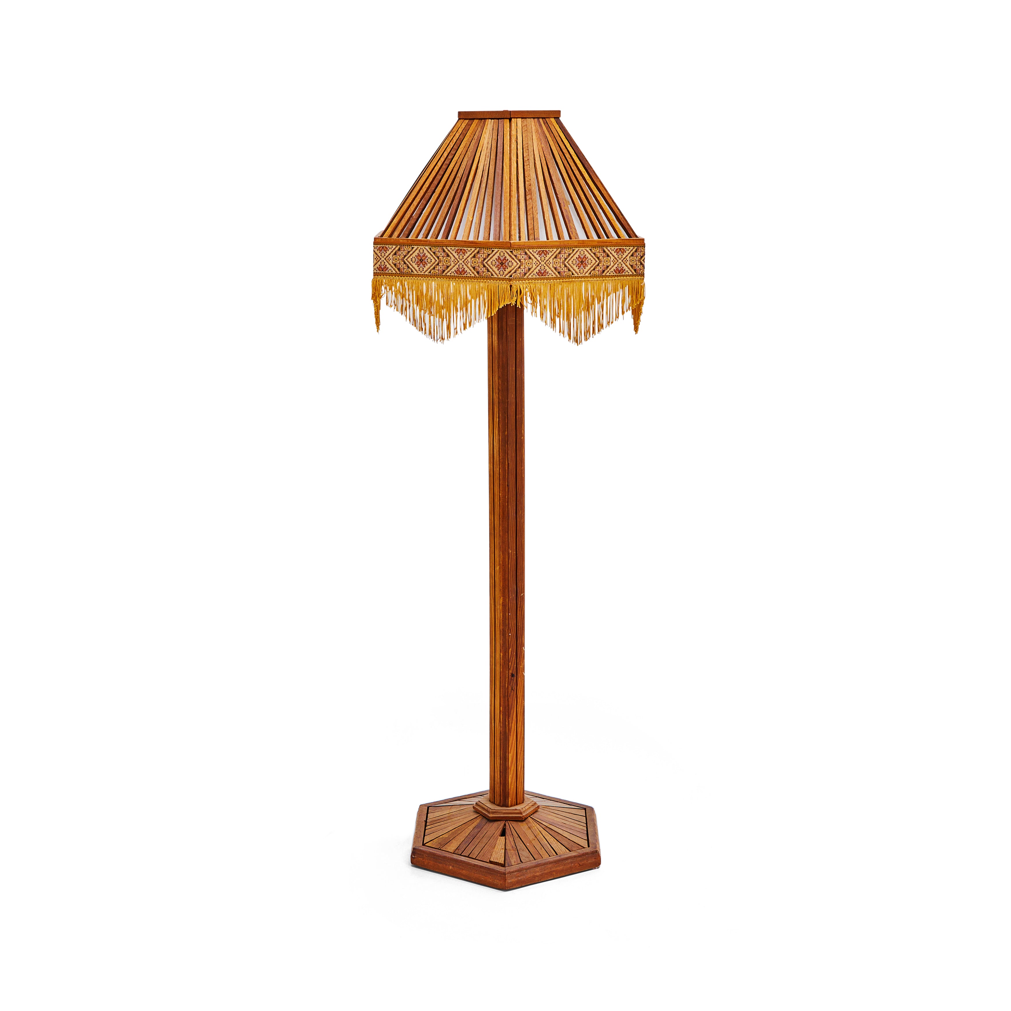 Wood Southwestern Floor Lamp - Modernica Props