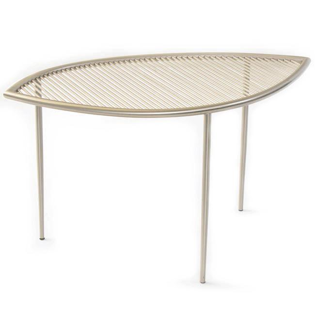 Leaf Shaped Coffee Table : Decmode Modern 14 X 30 Inch Silver Aluminum Drum Shaped Coffee Table Walmart Com Walmart Com : With a smooth curved leaf shape and leaf grain pattern radiating outwards, this leaf design coffee table will become a conversation piece for your guests to talk about.