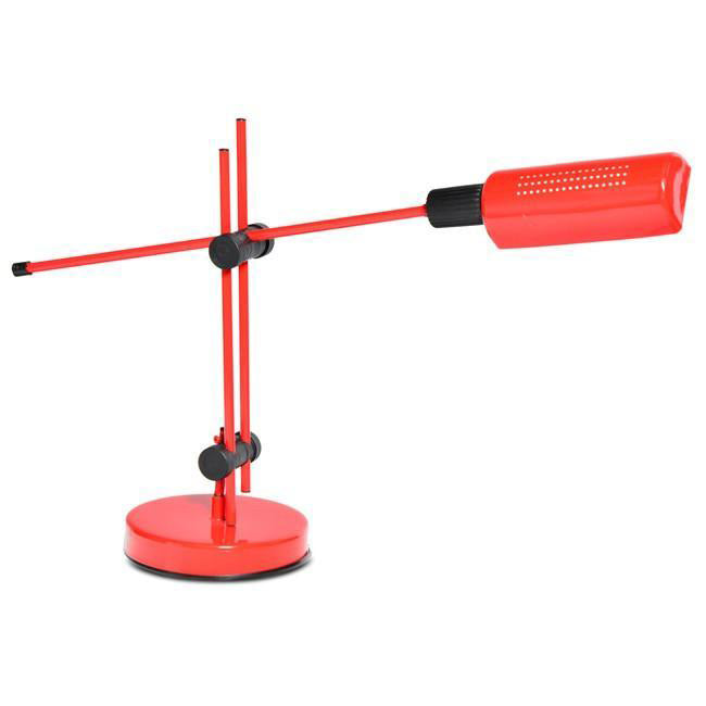 red desk lamp