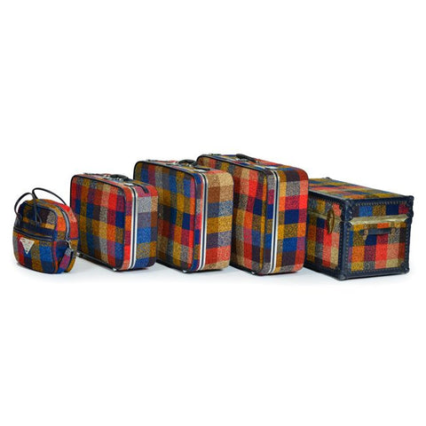 plaid luggage set