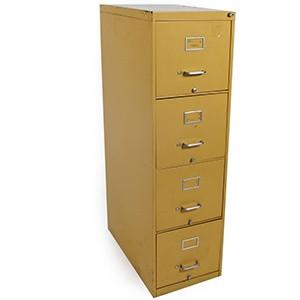 Yellow Metal Filing Cabinet Modernica Props