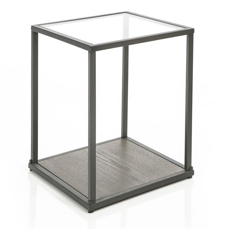 Square Glass Top Side Table Modernica Props