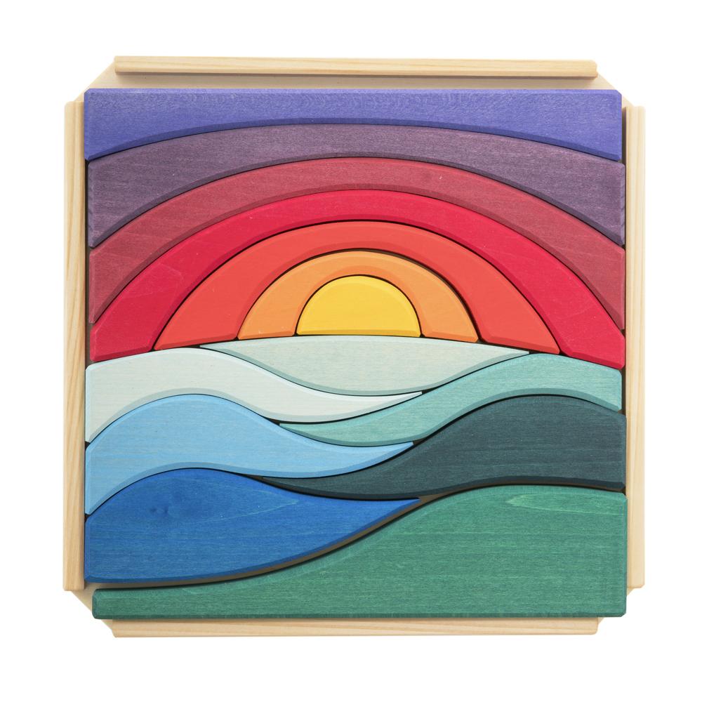 wooden rainbow puzzle