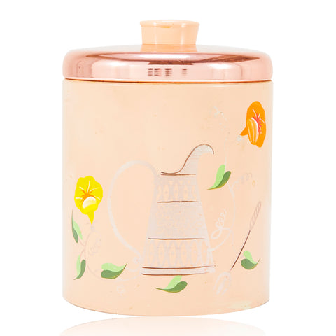 Peach Metal Cookie Jar - Small (A+D) - Gil & Roy Props