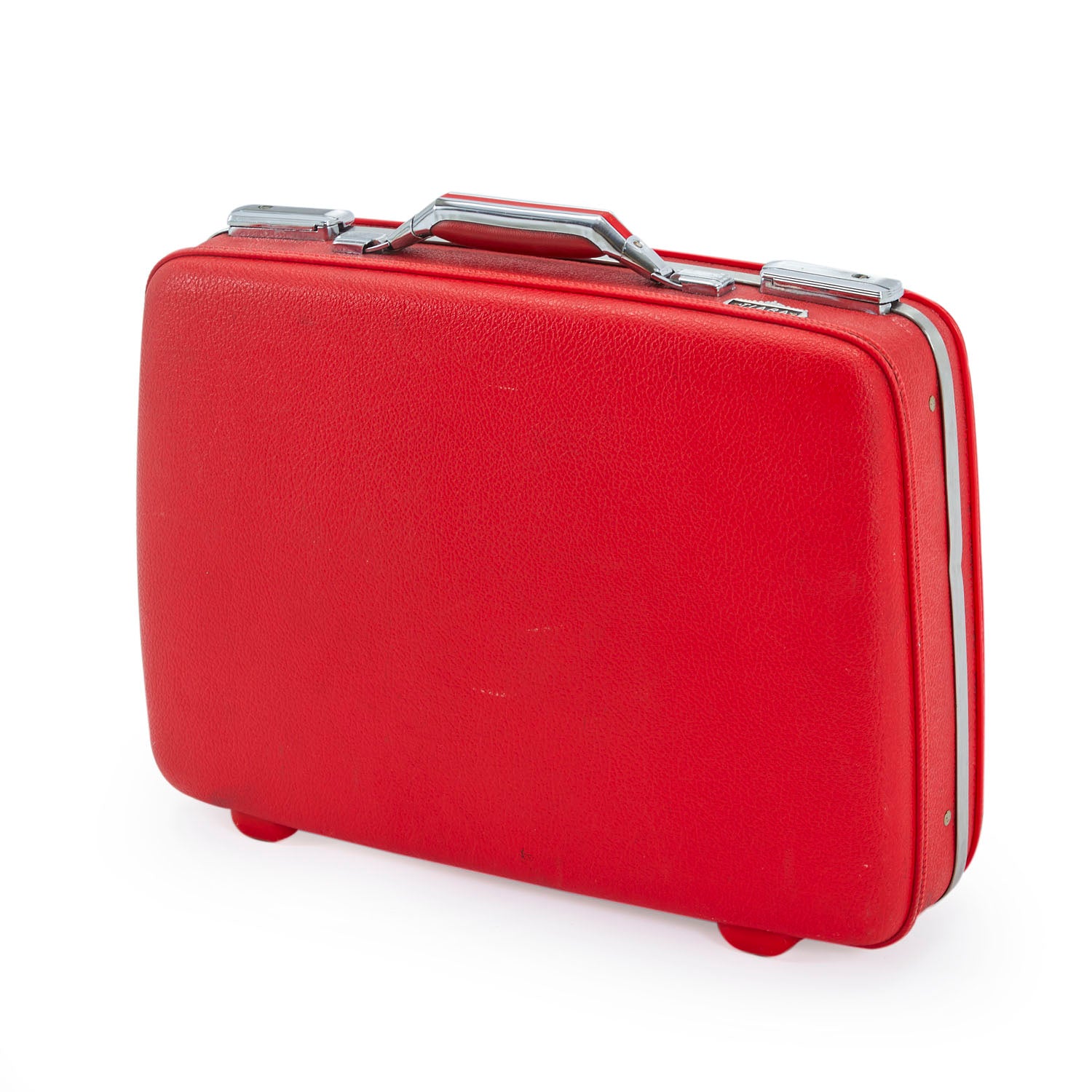 red vintage suitcase