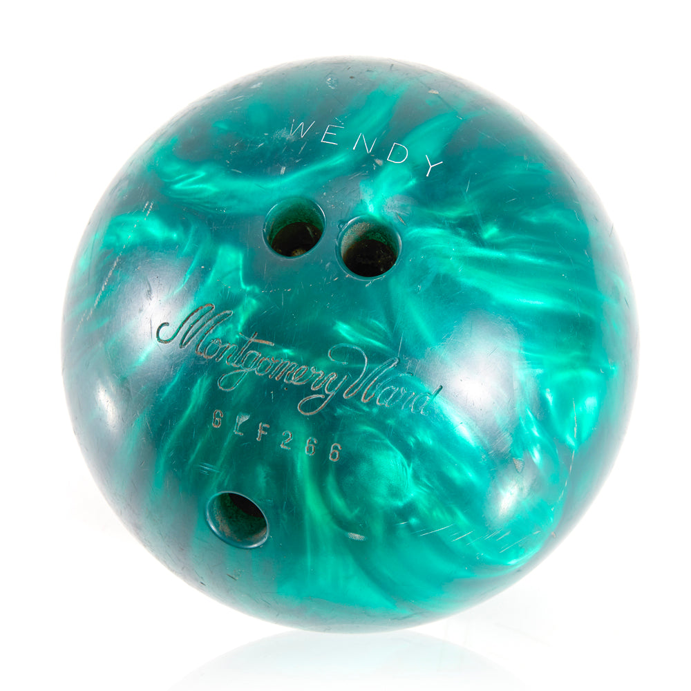 Aqua Blue Montgomery Ward Bowling Ball - Gil & Roy Props