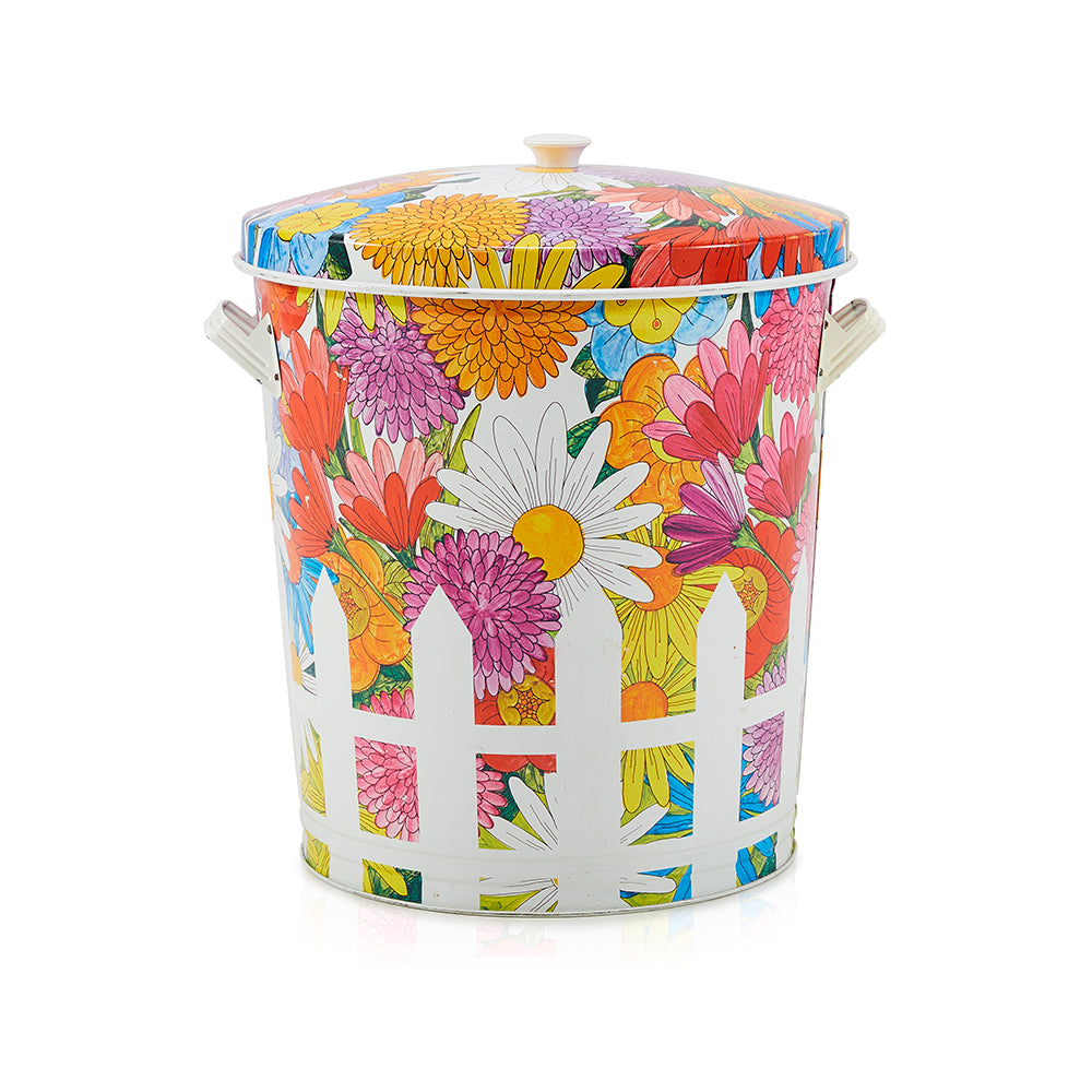 Multi-Color Floral Waste Basket - Gil & Roy Props