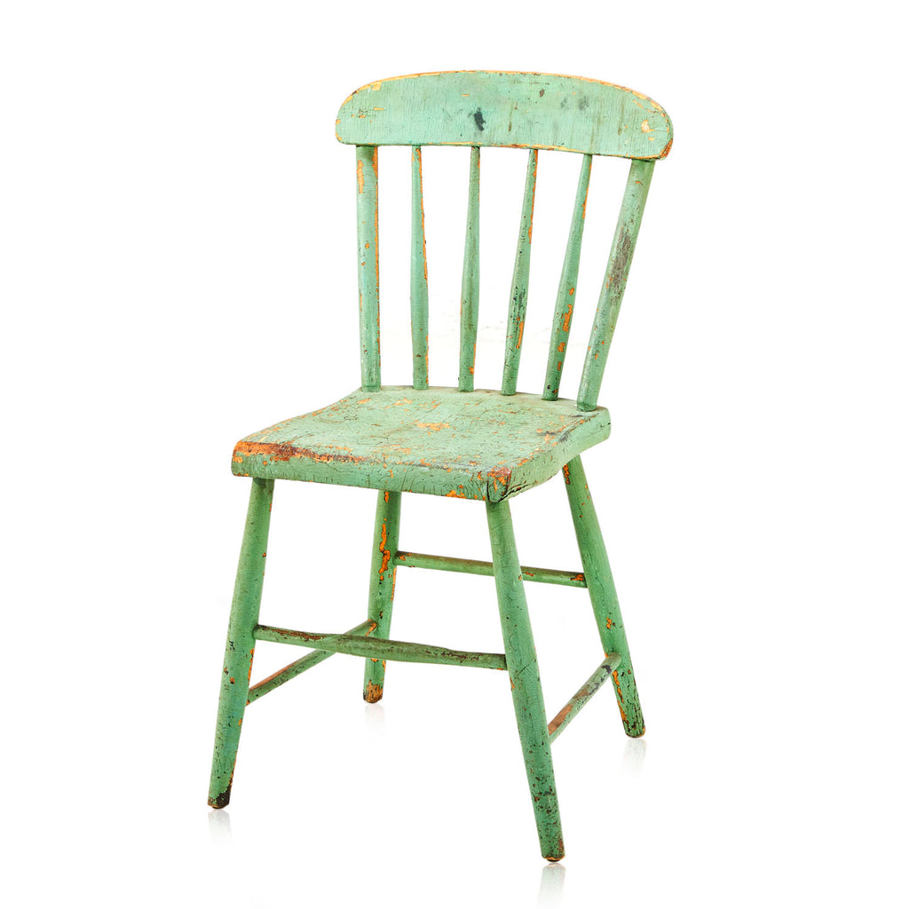 Rustic Farmhouse Dining Chair - Light Green - Modernica Props
