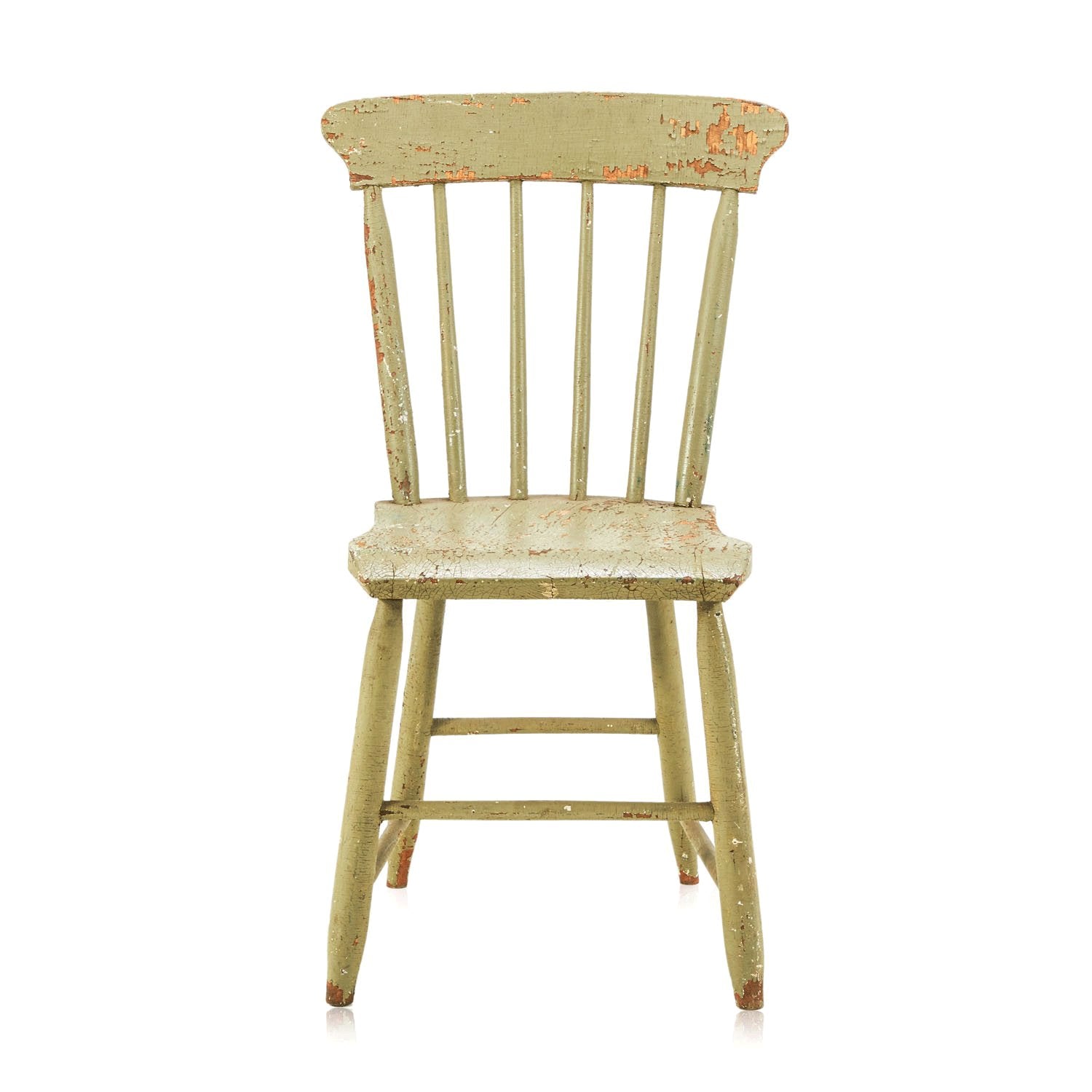 Rustic Farmhouse Dining Chair - Olive Green - Modernica Props
