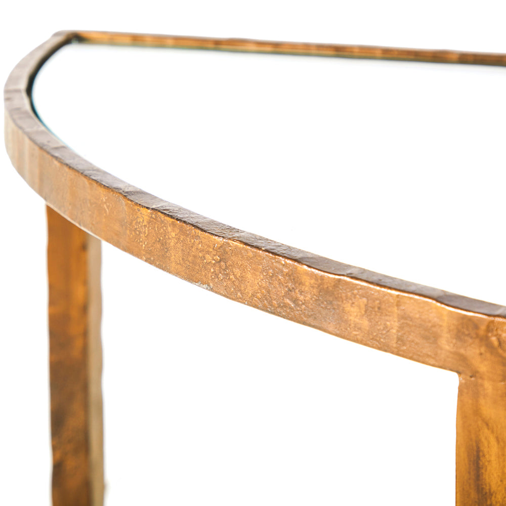 Brass Semi Circle Modern Console Table Modernica Props